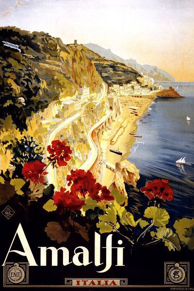 Vintage Travel Posters 아티스트의 Amalfi Vintage Travel Poster작품입니다.