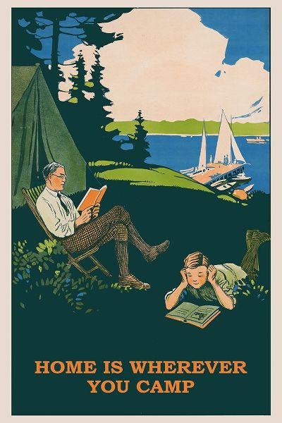 Vintage Travel Posters 아티스트의 Vintage Camping Poster작품입니다.