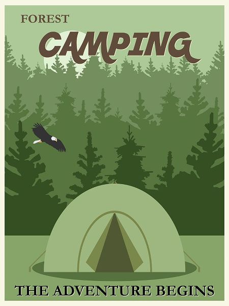 Vintage Travel Posters 아티스트의 Vintage Forest Camping Tent Poster작품입니다.