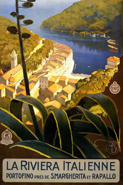 Vintage Travel Posters 아티스트의 La Riviera Italienne Italian Travel Poster작품입니다.
