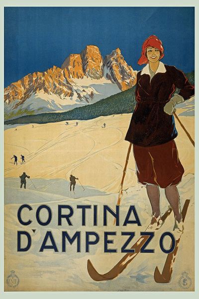 Vintage Travel Posters 아티스트의 Cortina dAmpezzo Italy Travel Poster작품입니다.