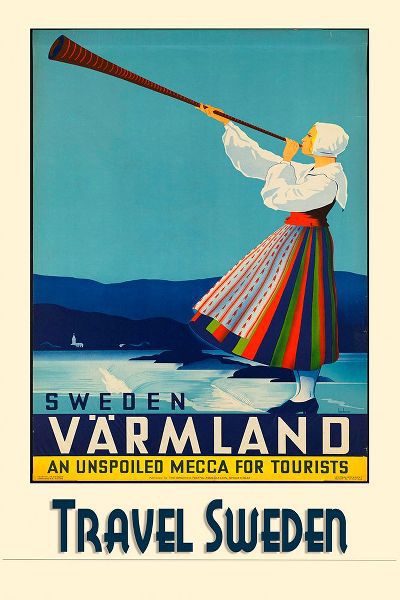 Vintage Travel Posters 아티스트의 Varmland Sweden Vintage Travel Poster작품입니다.