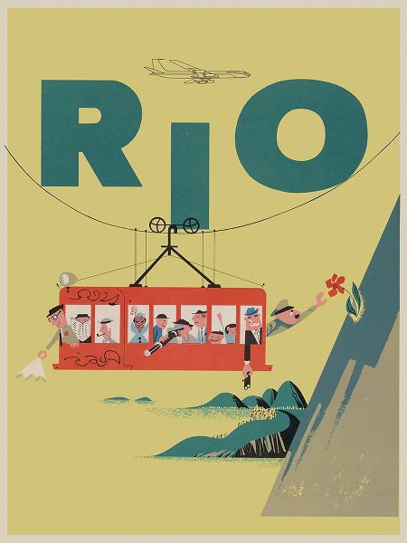 Vintage Travel Posters 아티스트의 Rio Brazil Vintage Travel Poster작품입니다.