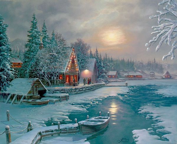 Strubel, Klaus 아티스트의 Winter Night On The Lake 작품