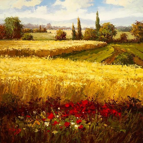 Hulsey 아티스트의 Wheat Fields and Roses 작품