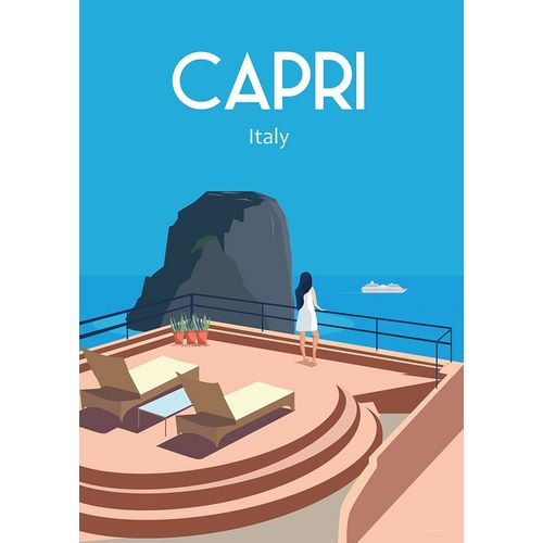 Capri Italy travel poster