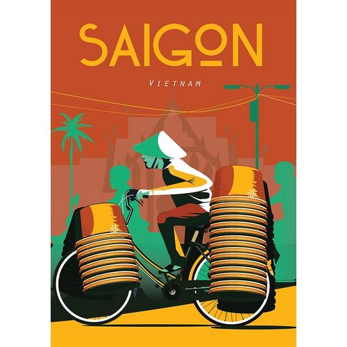saigon vietnam travel poster