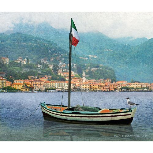 Village on Como with Boat