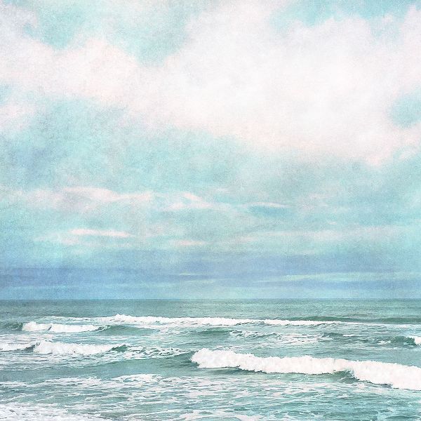 Zalewski, Christine 작가의 Aqua Ocean Waves Very Peri Blue Sky Watercolor I 작품