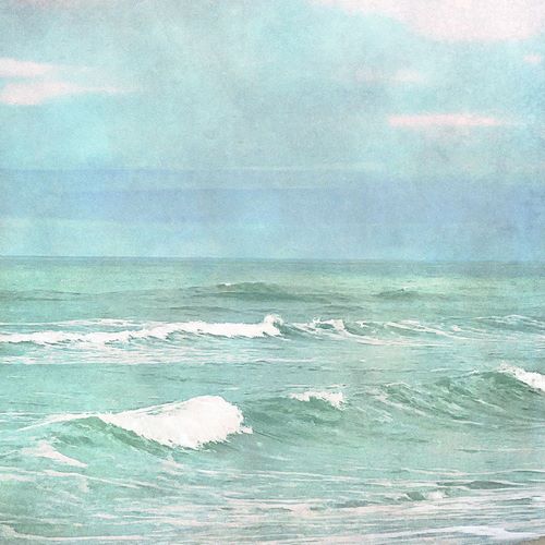 Zalewski, Christine 작가의 Aqua Ocean Waves Very Peri Blue Sky Watercolor II 작품