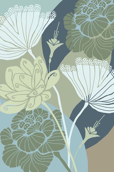 Kouta, Flora 아티스트의 Art Deco Flowers I작품입니다.