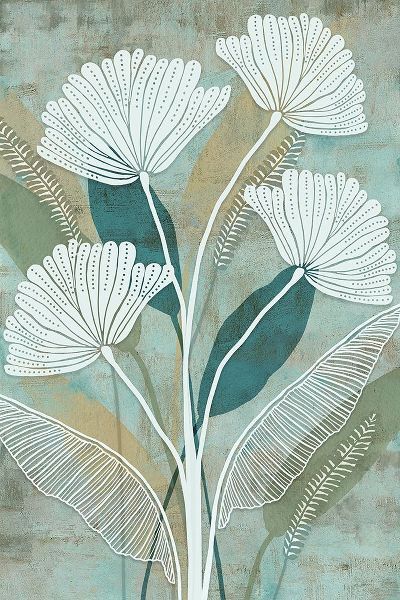 Kouta, Flora 아티스트의 White Linear Floral작품입니다.