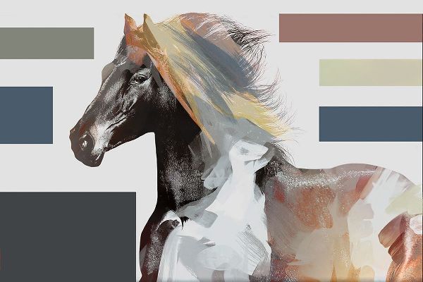 Orlov, Irena 아티스트의 Tan Abstract Colorful Modern Horse Block작품입니다.