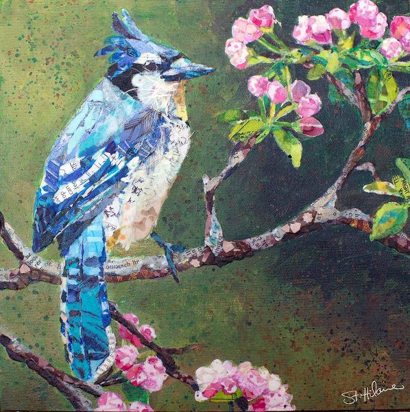 St Hilaire, Elizabeth 아티스트의 Blue Jay on Apple Blossoms작품입니다.