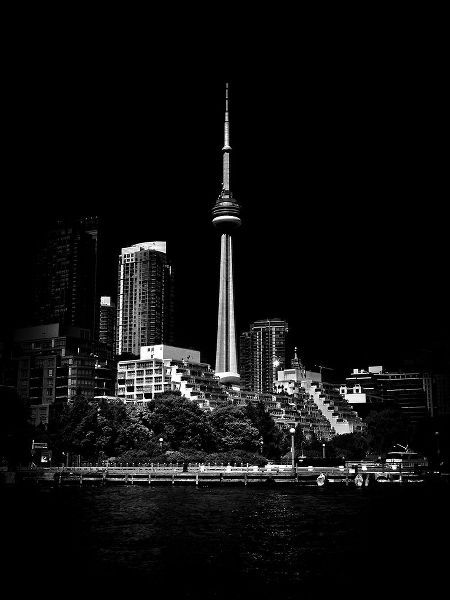 CN Tower from Bathhurst Quay Toronto
