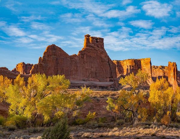 Courthouse Towers from Courthouse Wash-Arches National Park-Utah