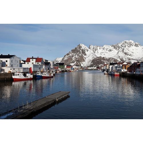Henningsvaer Hafen  Lofoten im Winter