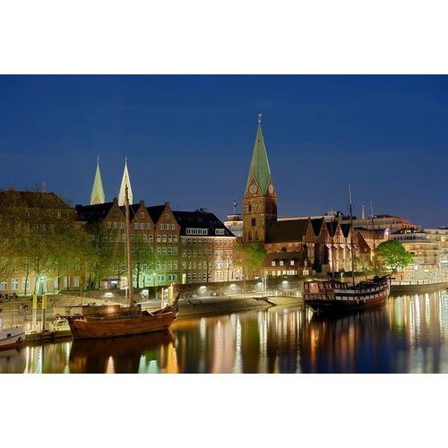 Bremen Hafen bei Nacht