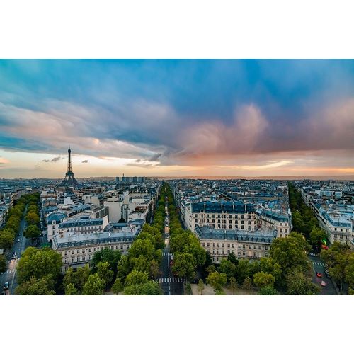 Vue sur Paris depuis lArc de Triomphe